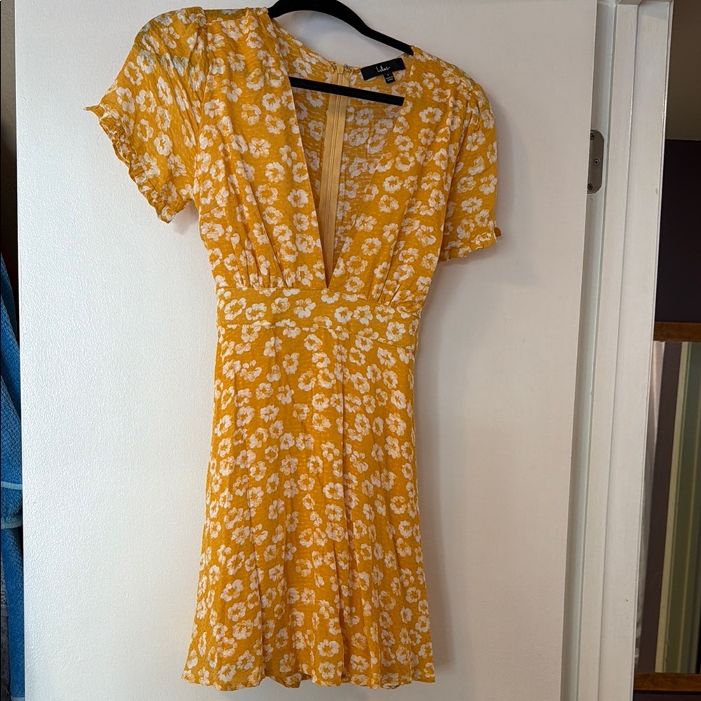 Yellow Floral Lulus Dress